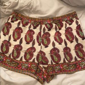 Anthropologie paisley shorts